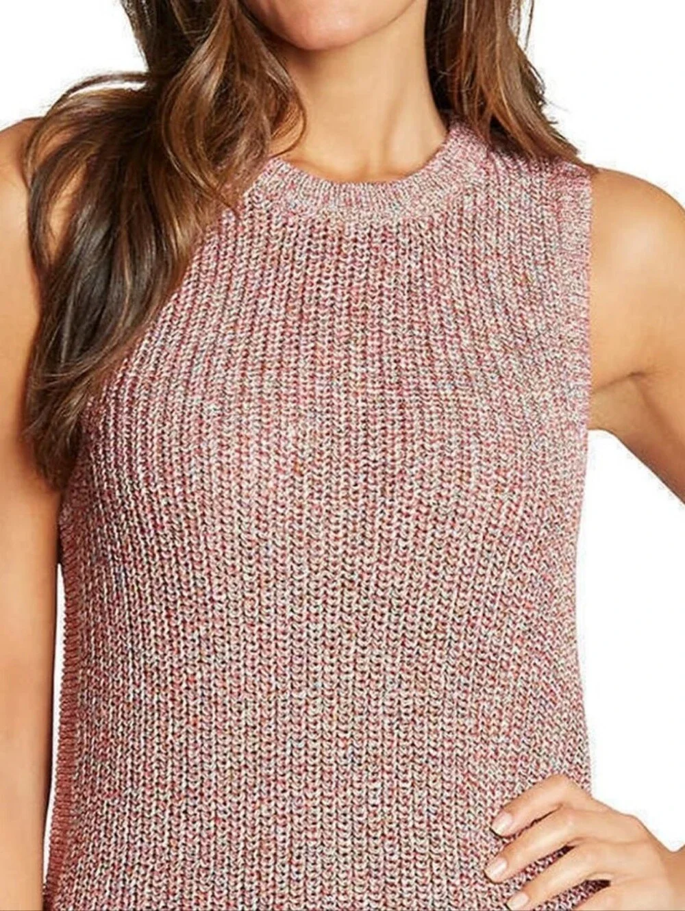 NWOT Ella Moss Junior's Marge Ribbed Knit Sleeveless Sweater Tank - Size XXL
